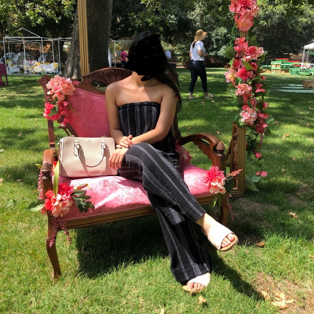 Off the Shoulder Jumpsuit with Pockets